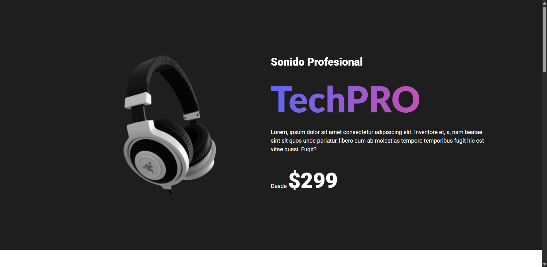 Landing Audífonos